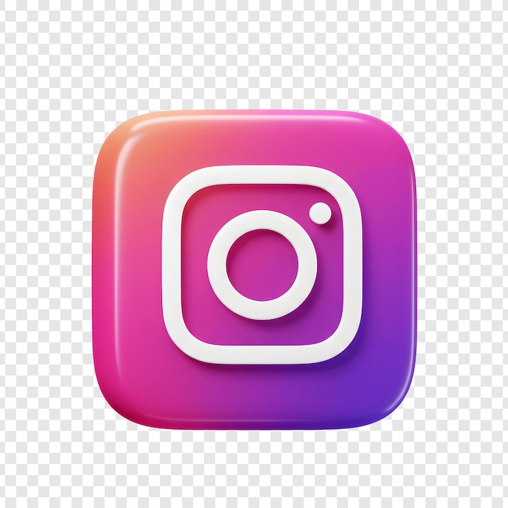 PSD instagram-symbol - 3d-rendering