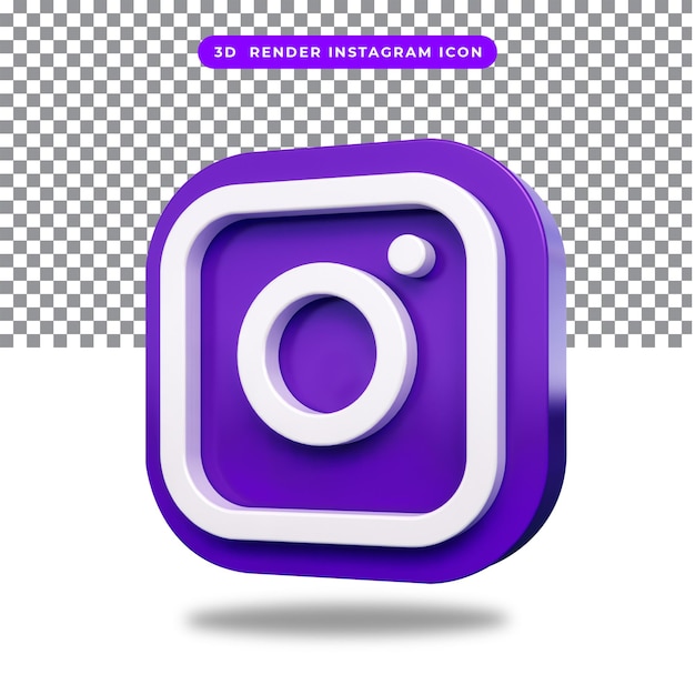 Instagram-symbol 3d-rendering