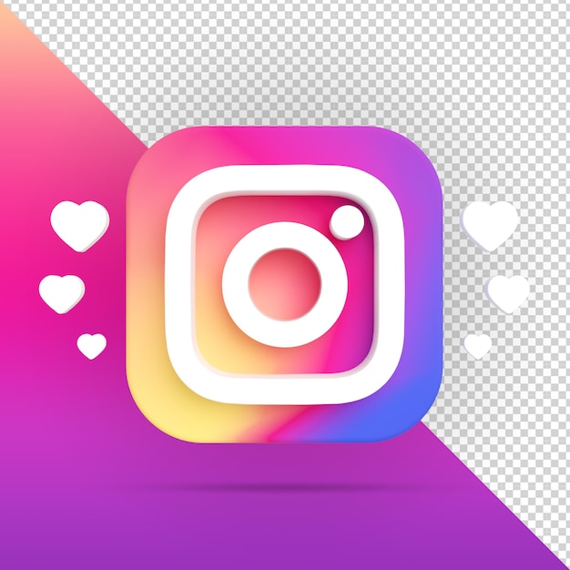 Instagram-symbol mit isolierten vorläufen