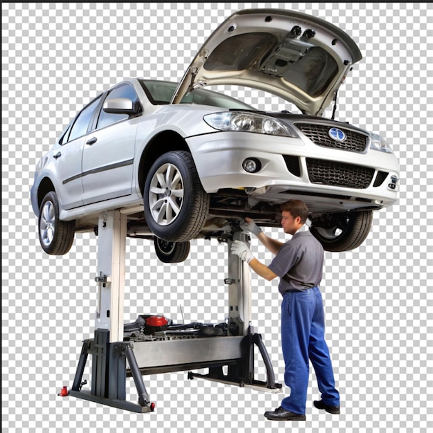 Instalación de reparación y mantenimiento de ruedas de automóviles en interiores con alineación de ruedas 3D y equipo de sensor láser
