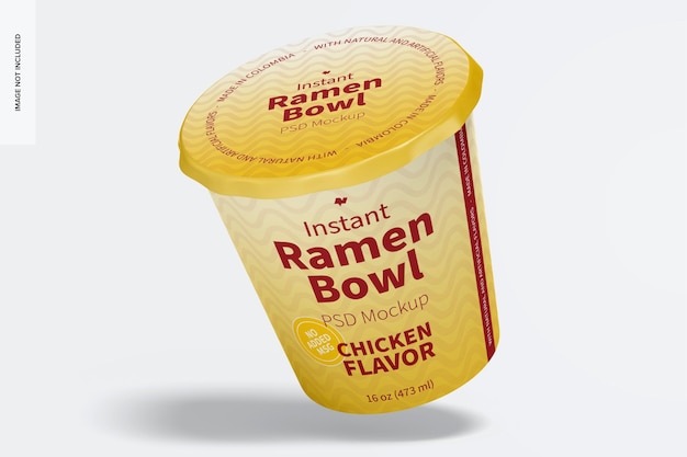 Instant ramen bowl mockup, angelehnt