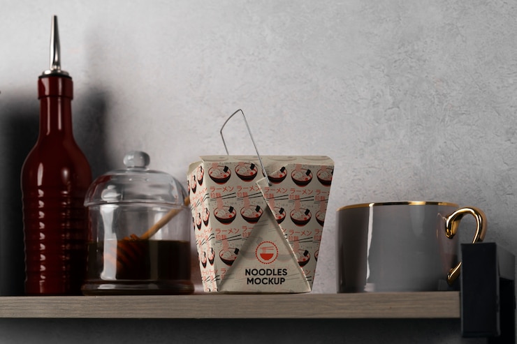 Instant-Ramen-Nudeln Verpackungsmodell-Design
