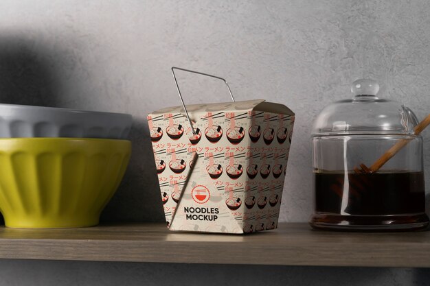 PSD instant-ramen-nudeln verpackungsmodell-design