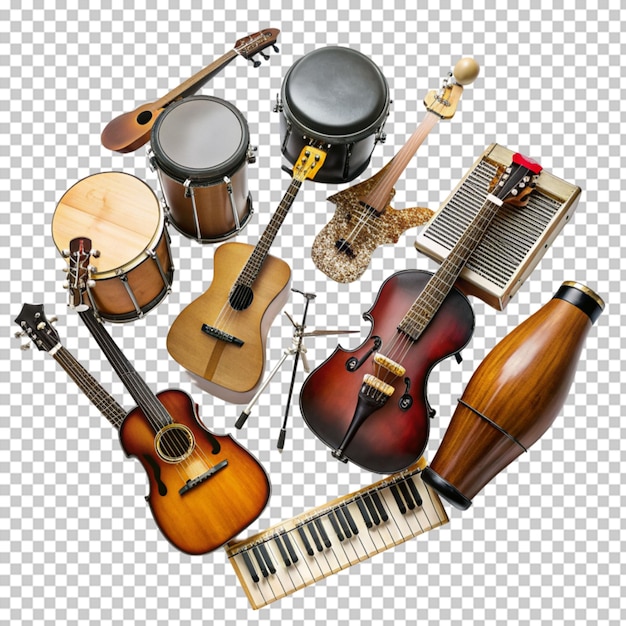 Instruments De Musique Sur Fond Transparent