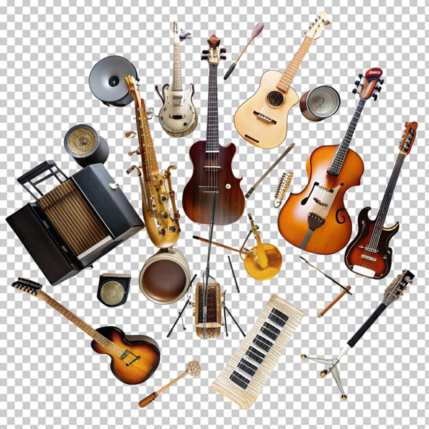 Instruments De Musique Sur Fond Transparent