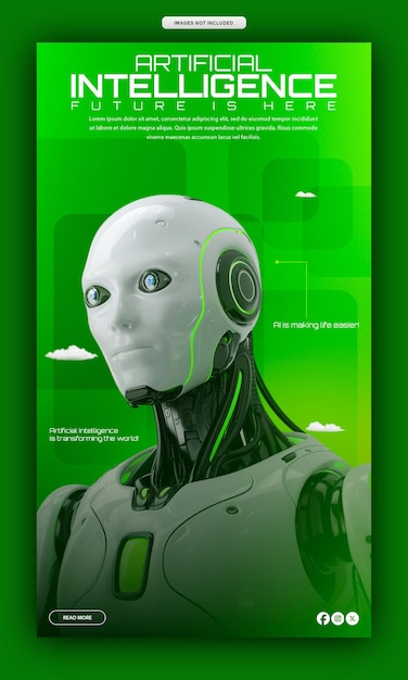 Inteligencia artificial Insta fb historia Diseño PSD gratuito