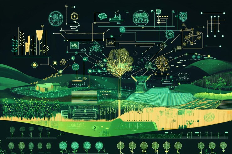 PSD intelligente landwirtschaftstechnologie visualisierte datengetriebene landwirtschaft digitale landwirtschaft präzisionslandwirtschaft verknüpfte landwirtschaft