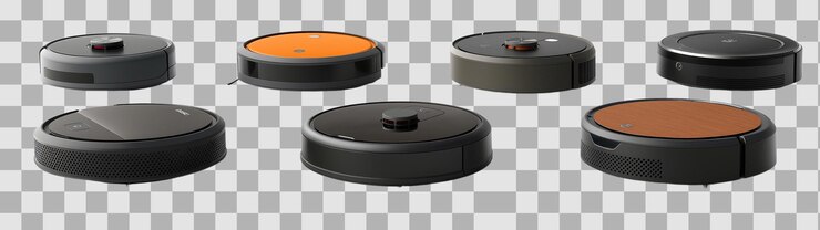 PSD intelligente roboter-staubsauger mit fortgeschrittener heimtechnik png erstellt mit generative ai