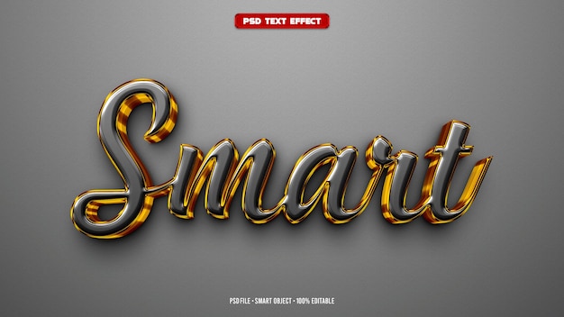 Intelligenter bearbeitbarer 3D-Texteffekt