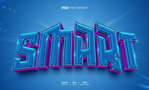 Intelligenter bearbeitbarer 3D-Texteffekt