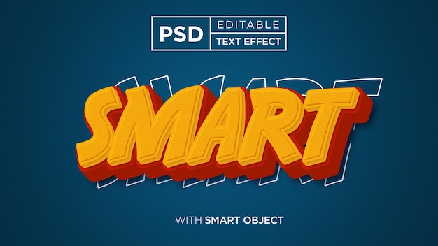 Intelligenter bearbeitbarer texteffekt mit intelligentem objekt