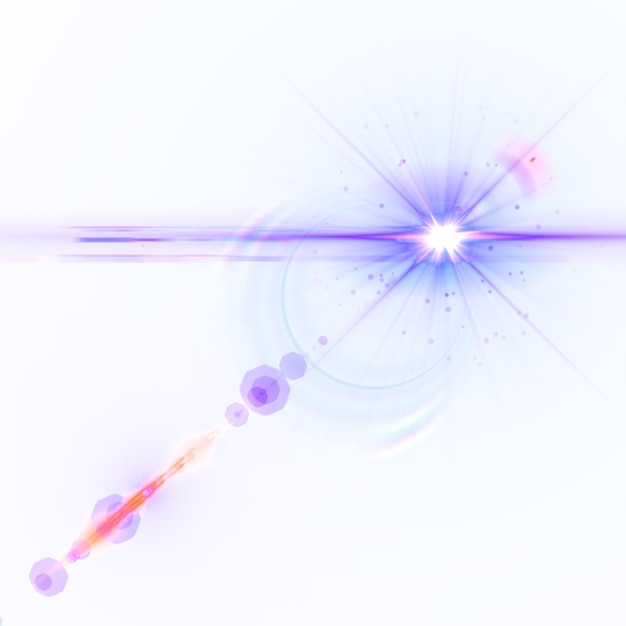Intense Lens Flare with Starburst Effect