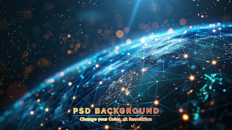 PSD intercâmbio de dados e rede global em todo o mundo