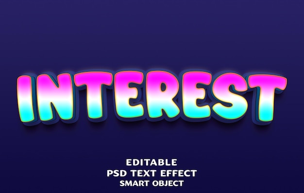 Interessi per la progettazione di effetti di testo 3D