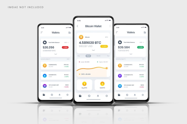 interfaccia dell'app mockup per smartphone