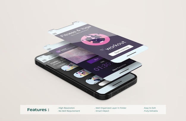 Interfaccia dell'app Workout Tracker Interfaccia dell'app Workout Tracker