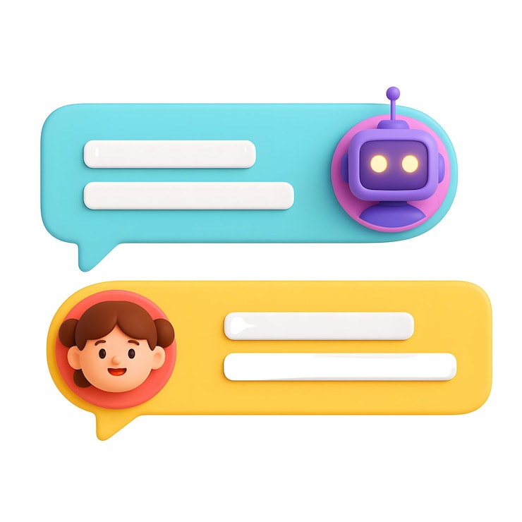 PSD interfaccia utente di conversazione del chatbot