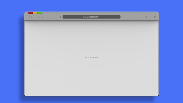Interface 3d Du Navigateur Web Maquette De Présentation Du Site Web Isolée