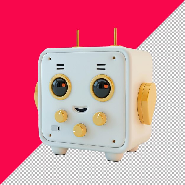 Interface audio 3D isolée à fond blanc