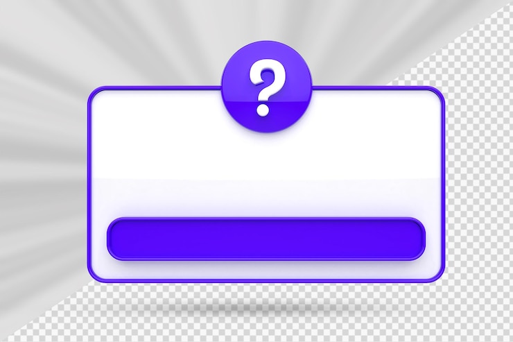 PSD interface de engajamento de pergunta 3d