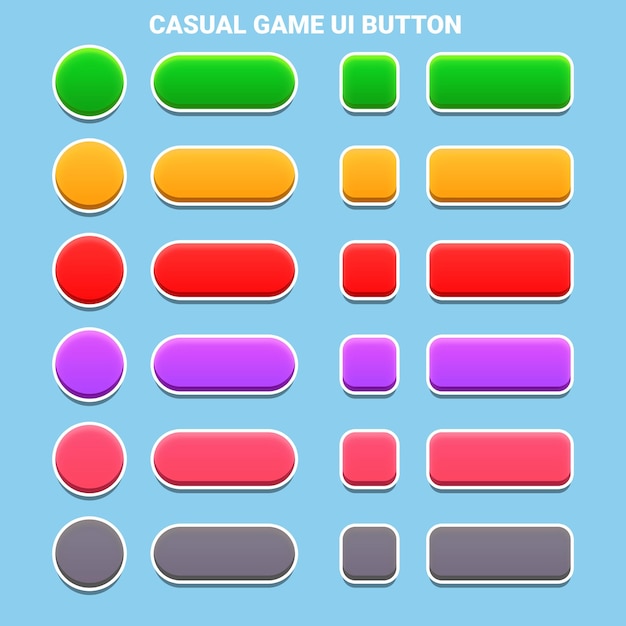 Interface de usuário de jogo casual premium botão de ui de jogo causal popup de interface de jogo janela de diálogo de ui