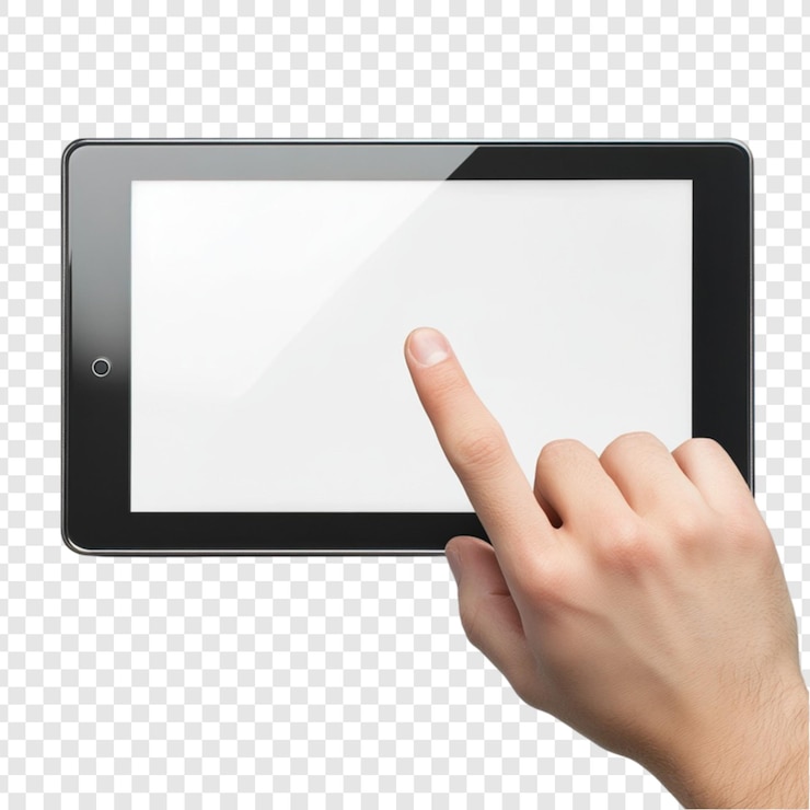 PSD interface de usuário de tecnologia digital de tela de tablet preta moderna