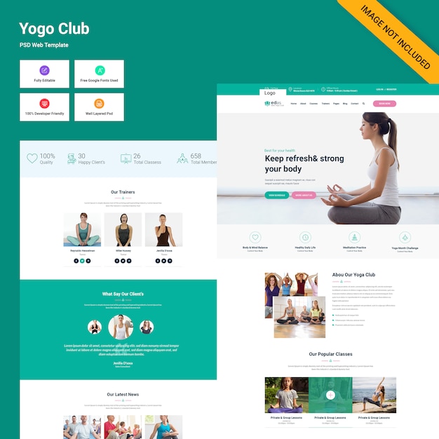 Interface Web Du Yoga Club