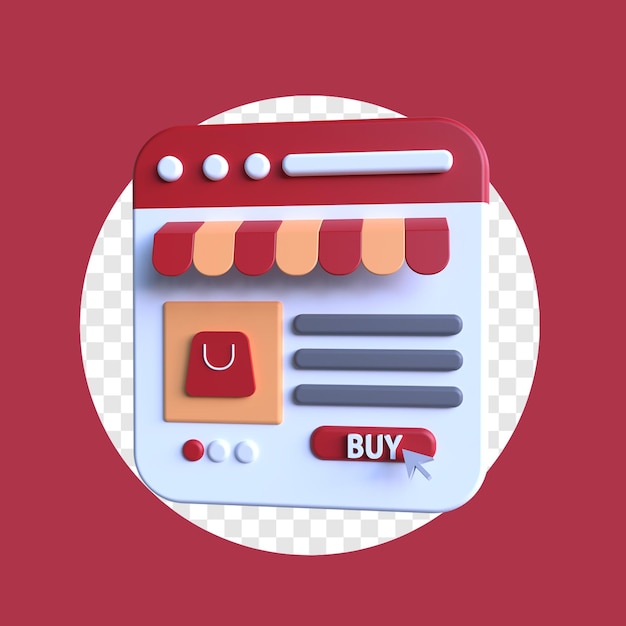 Interfaz de sitio web de comercio electrónico con botón de compra