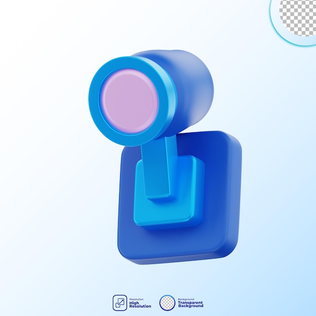 Interfaz de usuario del icono de renderizado 3D
