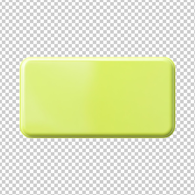 PSD interfaz web 3d fotorrealista de color verde limón claro en un fondo transparente