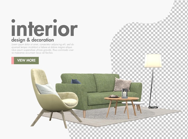 Intérieur Dans Un Style Moderne Premium Psd