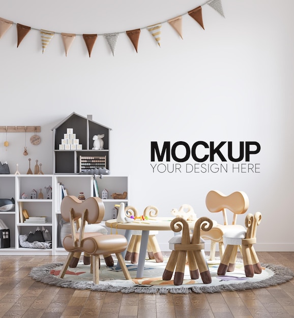 Interieur Kinderzimmer Wallpaper Mockup