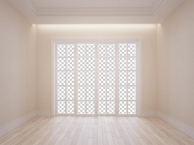 Intérieur de la salle de mur de la maison salon rendu