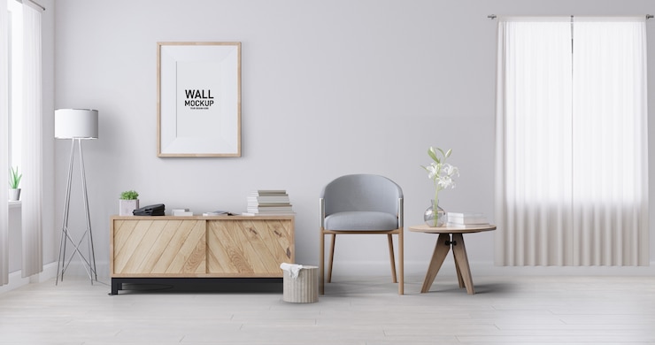 PSD interieur wohnzimmer tapete modell.