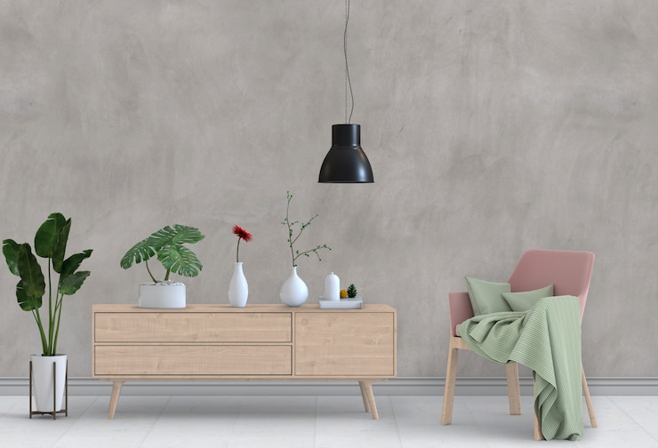 PSD interior da sala de estar em estilo moderno