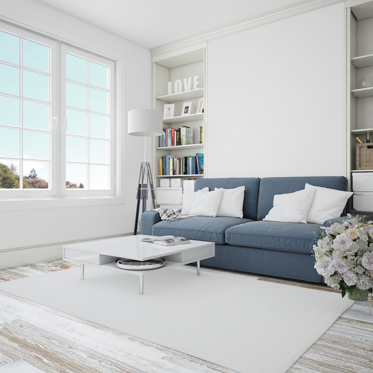 PSD interior design moderno del soggiorno