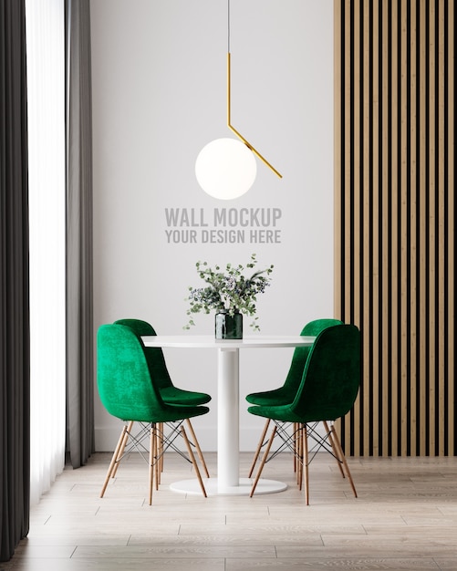 Interior Dining Room Wallpaper Mockup