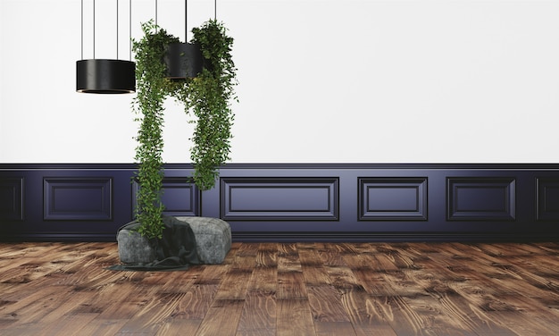 interior elegante com sofá e abajur