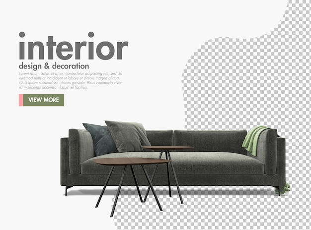 Interior em design de estilo moderno