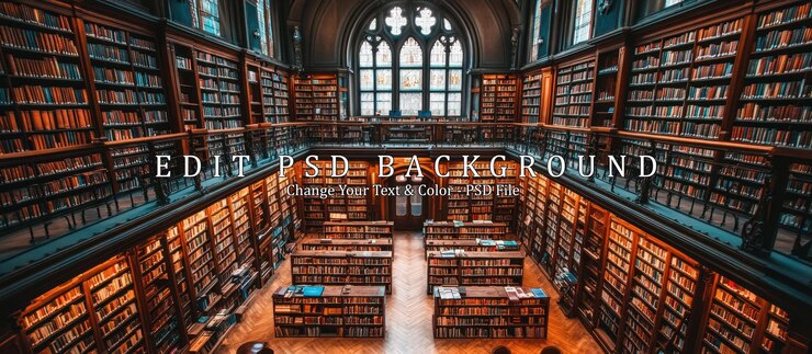 PSD el interior de la gran biblioteca