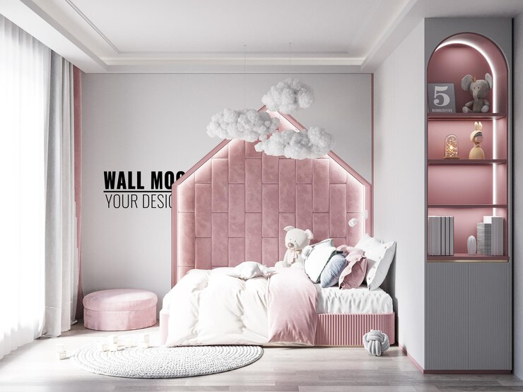 Interior Kids Room Maqueta de papel tapiz