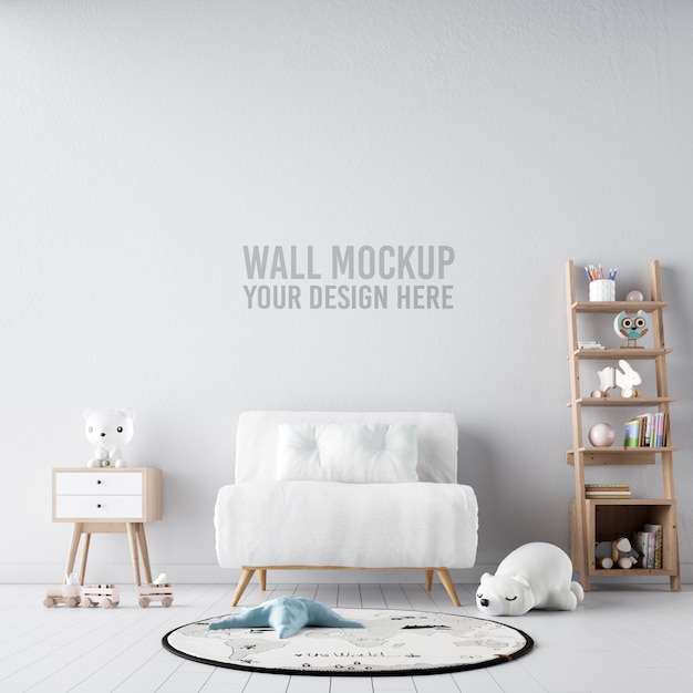 Interior kids room wallpaper