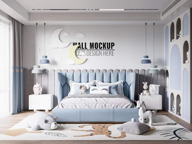 Interior Kinderzimmer Wallpaper Mockup