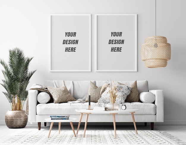 PSD interior living room frame mockup