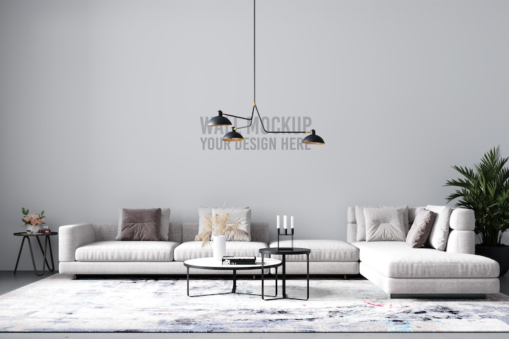 PSD interior wall mockup