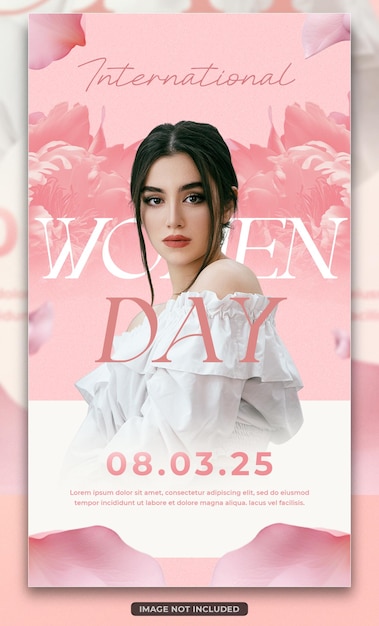 Intern Poster zum Tag der Frauen Instagram-Geschichten Vorlage Design