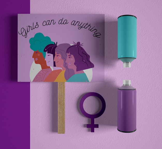 Internationaler Frauentag mit Mock-up