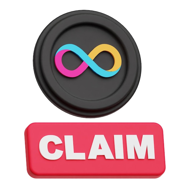 Internet criptomoneda icono 3D aislado en el fondo blanco