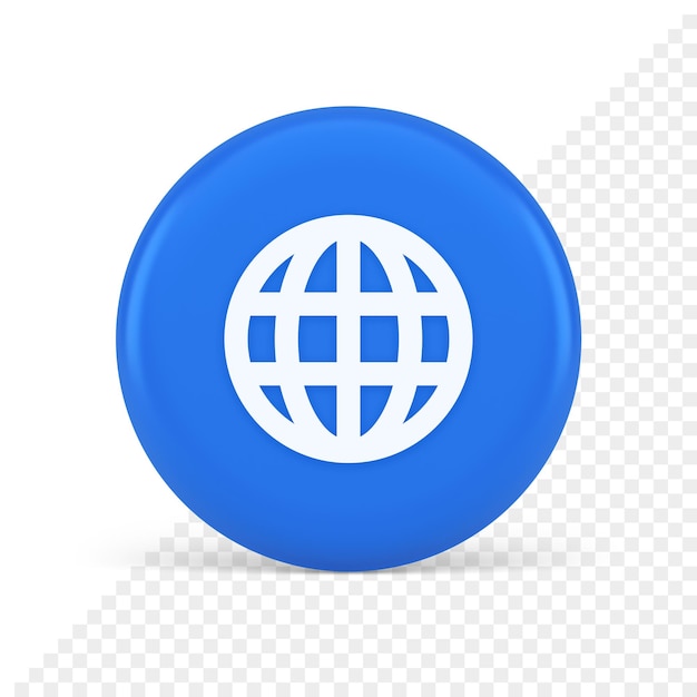 Internetverbindung Globale Browsing-Informationsschaltfläche Cyberspace-Datensuche 3D-Symbol