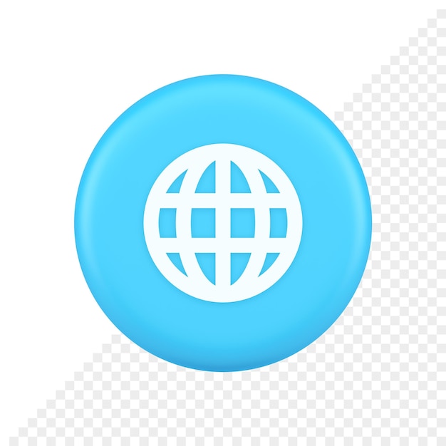 Internetverbindung Globale Browsing-Informationsschaltfläche Cyberspace-Datensuche 3D-Symbol